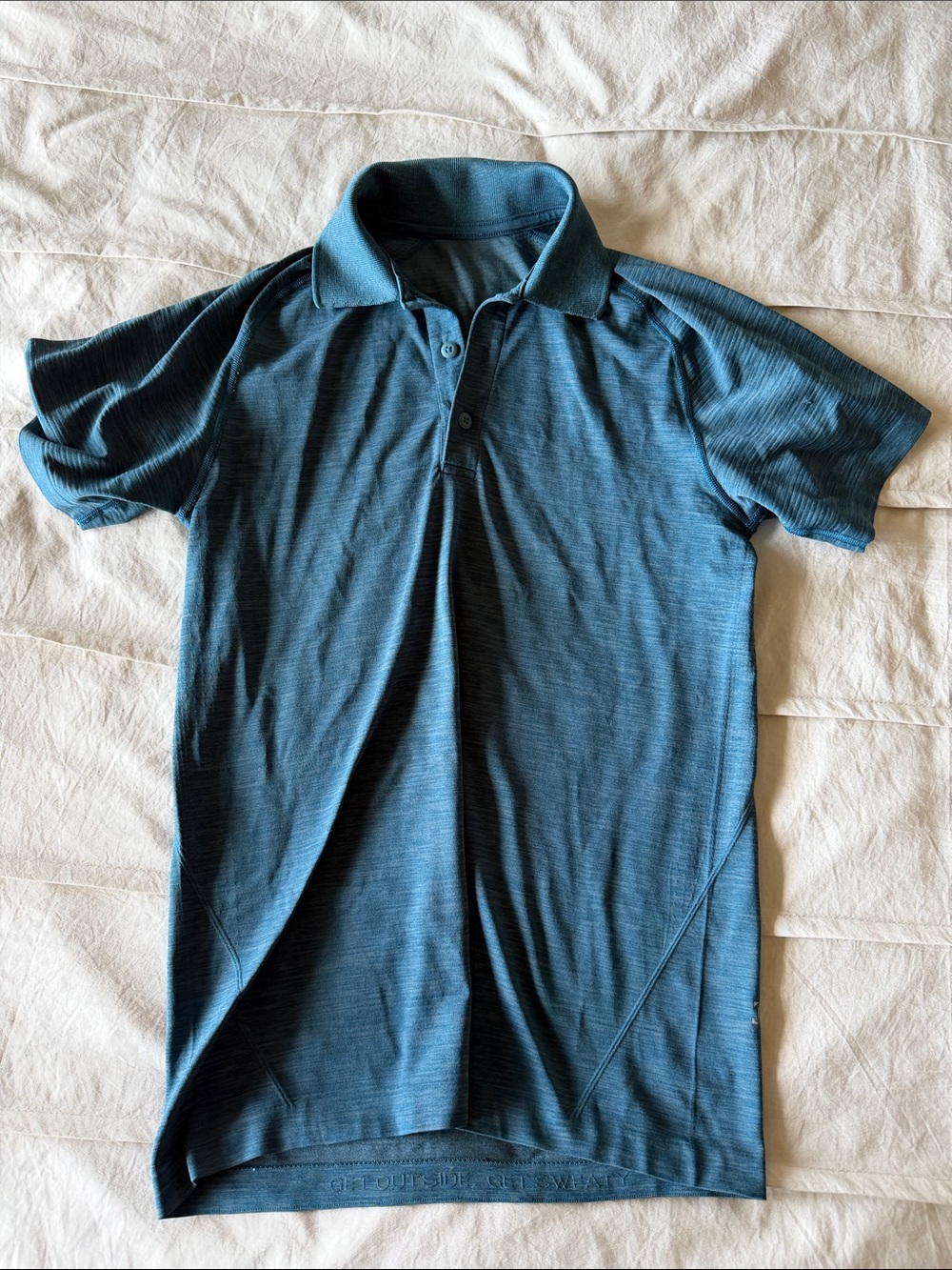 Lululemon Men's Short-Sleeve Polo golf Shirt in Teal Blue